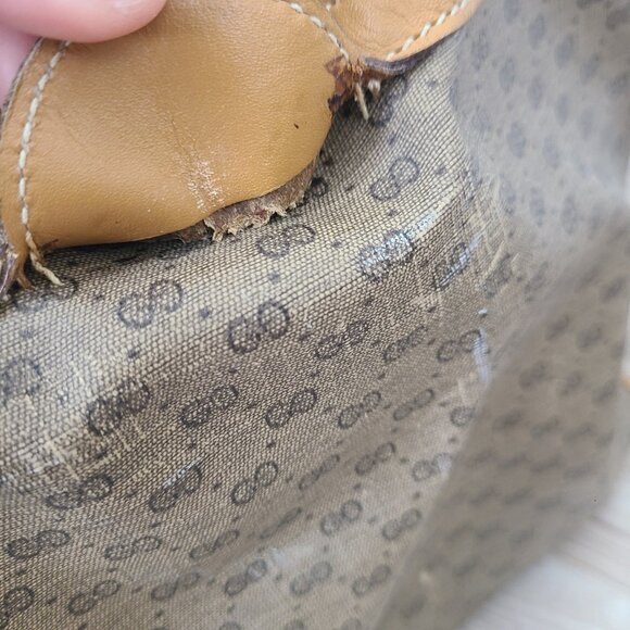 Vintage Gucci Micro GG Duffle Travel Bag Brown - Picture 12 of 12